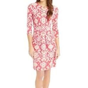 J. McLaughlin Mia Dress Catalina Cloth Orange Printed Scroll Women Medium